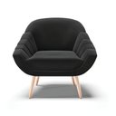 Ver imagem 7 de Poltrona Giovana Veludo Natural Preto