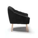 Ver imagem 6 de Poltrona Giovana Veludo Natural Preto