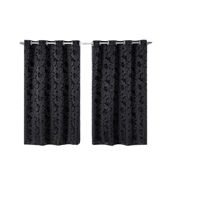 Cortina Jacquard 2,80x2,30 Para Trilho Suíço:Preto