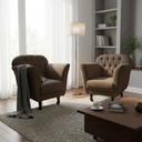 Ver imagem 2 de Kit 2 Poltronas Decorativa Dália Veludo Marrom