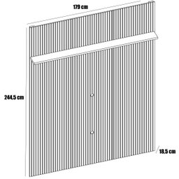 Painel Suspenso Piso-teto para Tv 65 Polegadas Cassio Cinamomo/off White - 4