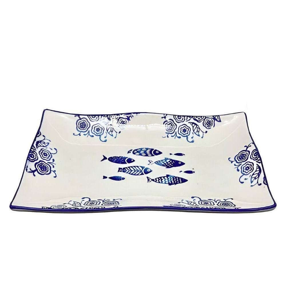 Kit 4 Petisqueiras Bowl Grande Travessa Oceano Peixe 550ml - 4