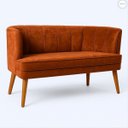 Ver imagem 2 de Sofá Namoradeira Confortável para Sala de Estar Tecido Veludo Luxo