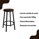 Ver imagem 2 de Kit 2 Banquetas para Cozinha Americana Luna:marrom