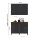Ver imagem 4 de Armário Cozinha Modulada Compacta Americana 100% MDF 120cm Provence Multimóveis Crink-CPT002