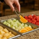 Ver imagem 6 de Kit 3 Mini Pegadores de Gelo em Aço Inox Lyor 14cm Bar Drinks Frutas Coquetelaria Frios Petiscos