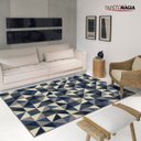 Ver imagem 3 de Tapete Para Sala Supreme Ladrilho 150x200cm Azul São Carlos