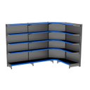 Ver imagem 1 de Gondola Parede 170 Amapa Flex Kit 3 Metros 1 Canto Preto PE Az - Amapá