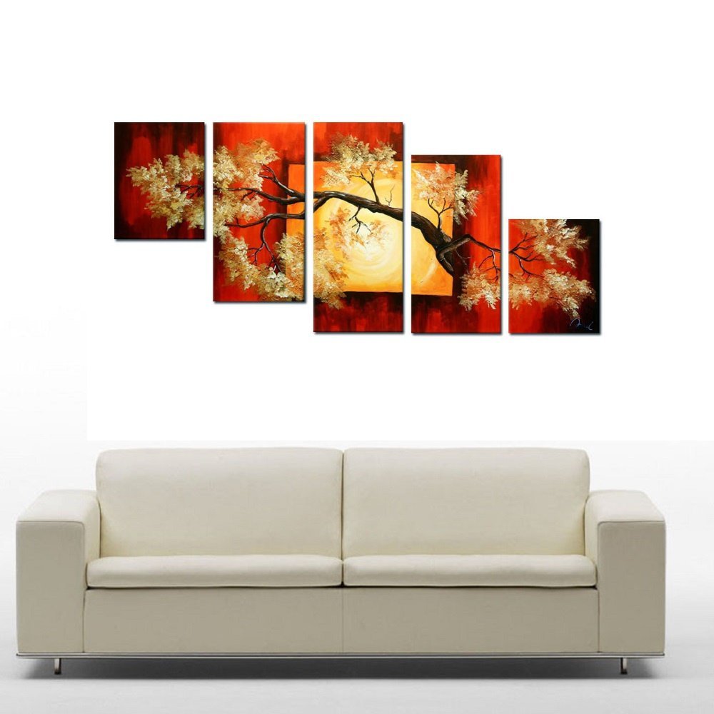 Quadro Decorativo Abstrato Arvores Moderno 38: 60cm (A) x 140cm (L) - 3