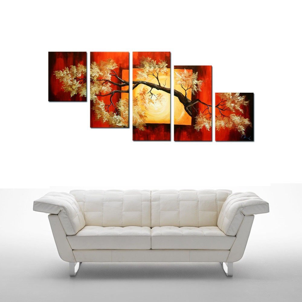 Quadro Decorativo Abstrato Arvores Moderno 38: 60cm (A) x 140cm (L) - 4