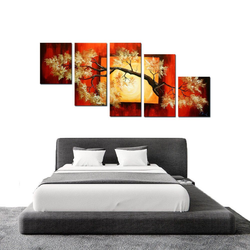 Quadro Decorativo Abstrato Arvores Moderno 38: 60cm (A) x 140cm (L) - 5