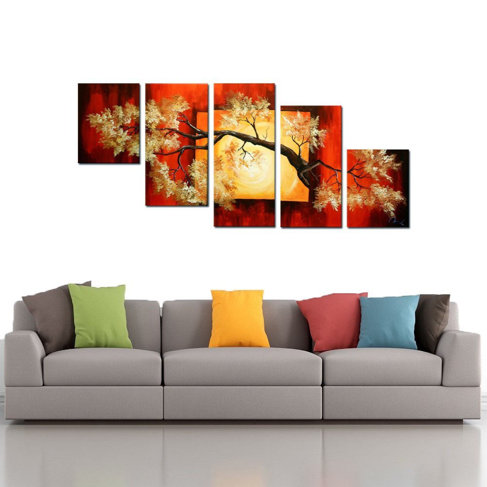 Quadro Decorativo Abstrato Arvores Moderno 38: 60cm (A) x 140cm (L) - 2