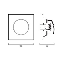 Spot de Embutir de Led Taschibra Alltop Par 20 Quadrado 7w Bivolt Preto Preto 4000k Luz Neutra - 2