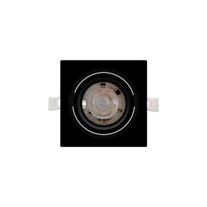 Spot de Embutir de Led Taschibra Alltop Par 20 Quadrado 7w Bivolt Preto Preto 4000k Luz Neutra