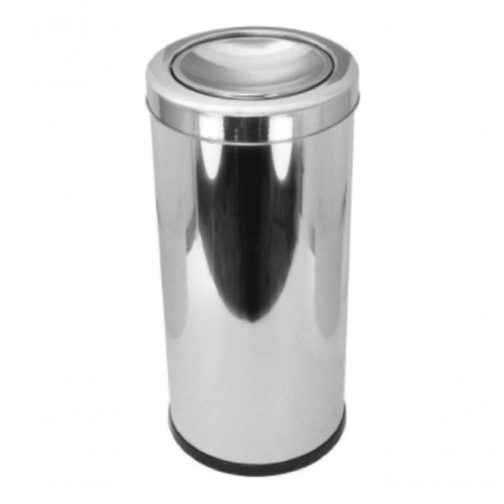 Lixeira com Tampa Meia-esfera Inox 30l (c21) - 1