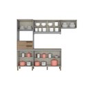 Ver imagem 5 de Cozinha Modulada Henn Briz Star 4 Peças (2 Armários + 1 Balcão + 1 Paneleiro) Cpt95 Nature/off