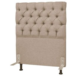 Cabeceira Cama Box Solteiro 90Cm Cristal Linho Bege - 1
