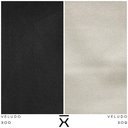 Ver imagem 3 de Puff Redondo Lewis 45x45cm Pés Preto Suede Preto/suede Creme - Nexta Casa