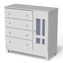 Ver imagem 3 de Quarto de Bebê Ariel 4 Portas e Berço Americano Mirelle Branco Brilho com Colchão Ortobom - Carolina