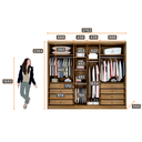 Ver imagem 3 de Guarda Roupa Casal 6 Portas e 8 Gavetas Robust Plus Novo Horizonte Cumaru