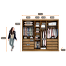 Guarda Roupa Casal 6 Portas e 8 Gavetas Robust Plus Novo Horizonte Cumaru - 3