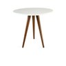 Mesa Lateral De Canto Tripé 50x50cm Branco - 1