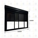 Ver imagem 3 de Janela de Aluminio com Persiana Preta Integrada 120x120cm