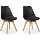 Ver imagem 5 de Kit 2 Cadeiras Charles Eames Leda Design Wood Estofada Preto
