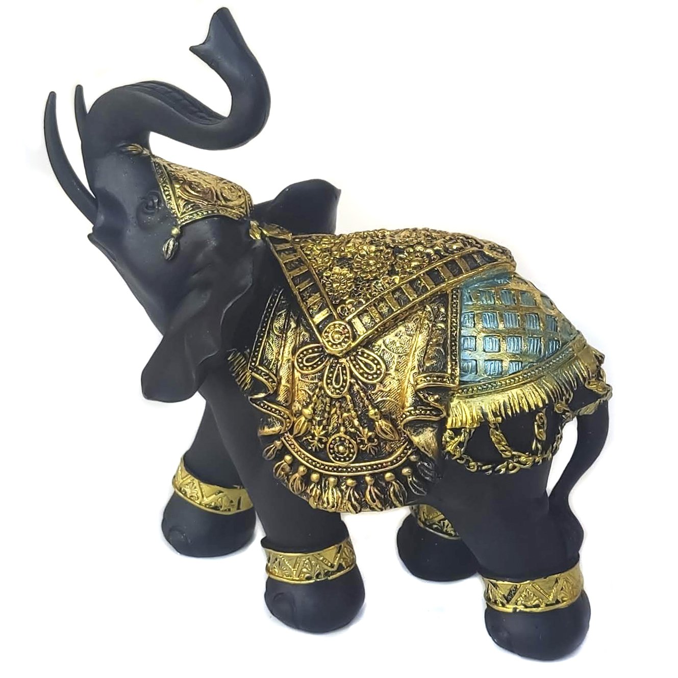 Elefante Decorativo Em Resina Indiano Sabedoria Sorte A300