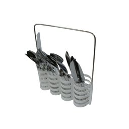 Jogo de Talheres com 24 Pçs e Suporte 2444305 Branco -quanhe - 3