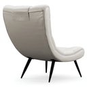 Ver mais imagens de Poltrona Decorativa Para Sala de Estar com Almofada e Pés Palito Lord Facto Prata - Ibiza