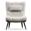 Ver imagem 7 de Poltrona Decorativa Para Sala de Estar com Almofada e Pés Palito Lord Facto Prata - Ibiza