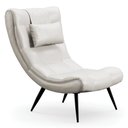 Ver imagem 1 de Poltrona Decorativa Para Sala de Estar com Almofada e Pés Palito Lord Facto Prata - Ibiza