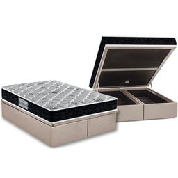 Cama Box Baú Queen: Colchão Espuma D45 Probel / EP Firmepedic ProDormir Advanced Tech2000 Double Fac - 1