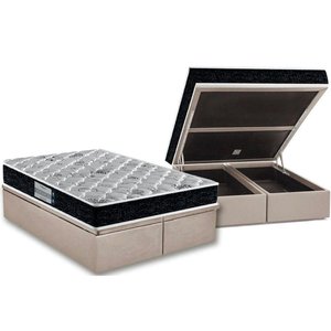 Cama Box Baú Queen: Colchão Espuma D45 Probel / EP Firmepedic ProDormir Advanced Tech2000 Double Fac
