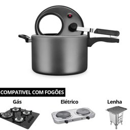 Panela de Pressão Antiaderente com Visor Grafite 4,5 Litros - 8