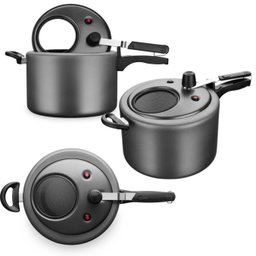 Panela de Pressão Antiaderente com Visor Grafite 4,5 Litros - 5