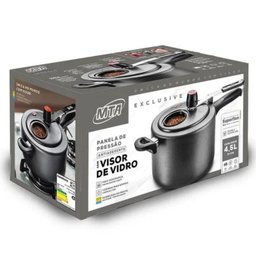 Panela de Pressão Antiaderente com Visor Grafite 4,5 Litros - 2