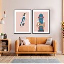Ver imagem 1 de Quadro Decorativo Skate em 2 Telas com Moldura Filete