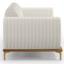 Ver imagem 5 de Kit Sofá 2 Lugares Sala Estar 150cm com Poltrona Molino Pés D'ouro D02 Linho Cru C-443 - Lyam