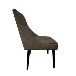 Cadeira De Jantar Bela Capitone Suede Marrom com Tachas - 2