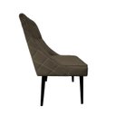 Ver imagem 2 de Cadeira De Jantar Bela Capitone Suede Marrom com Tachas