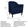 Kit Diva Recamier Juliana 160cm Lado Esquerdo e 02 Poltronas Julia Suede Azul Marinho - Amarena - 6