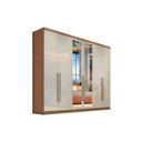 Ver imagem 1 de Guarda Roupa Casal 6 Portas e 6 Gavetas c/ Espelho Bari Freijó/FendiOff - Novo Horizonte