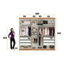 Ver imagem 2 de Guarda Roupa Casal 6 Portas e 6 Gavetas c/ Espelho Bari Freijó/FendiOff - Novo Horizonte