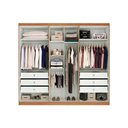 Ver imagem 3 de Guarda Roupa Casal 6 Portas e 6 Gavetas c/ Espelho Bari Freijó/FendiOff - Novo Horizonte