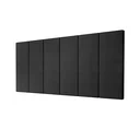 Ver imagem 1 de Cabeceira Painel Imperial Estofada Casal Preto 1,40m