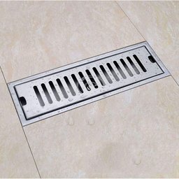 Ralo Linear 50cm Inox Anti Odor Anti Inseto Banheiro Area Externa Lavabo Quintal Higienico Seguro - 1