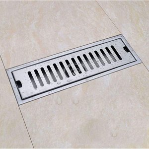 Ralo Linear 50cm Inox Anti Odor Anti Inseto Banheiro Area Externa Lavabo Quintal Higienico Seguro