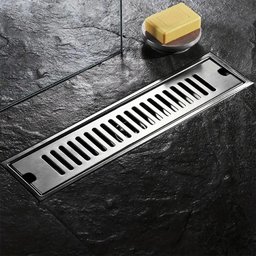 Ralo Linear 50cm Inox Anti Odor Anti Inseto Banheiro Area Externa Lavabo Quintal Higienico Seguro - 5